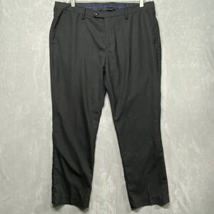 Eddie Domani Mens‎ Dress Pants Flat Front Straight Leg Size 36x30 Charcoal